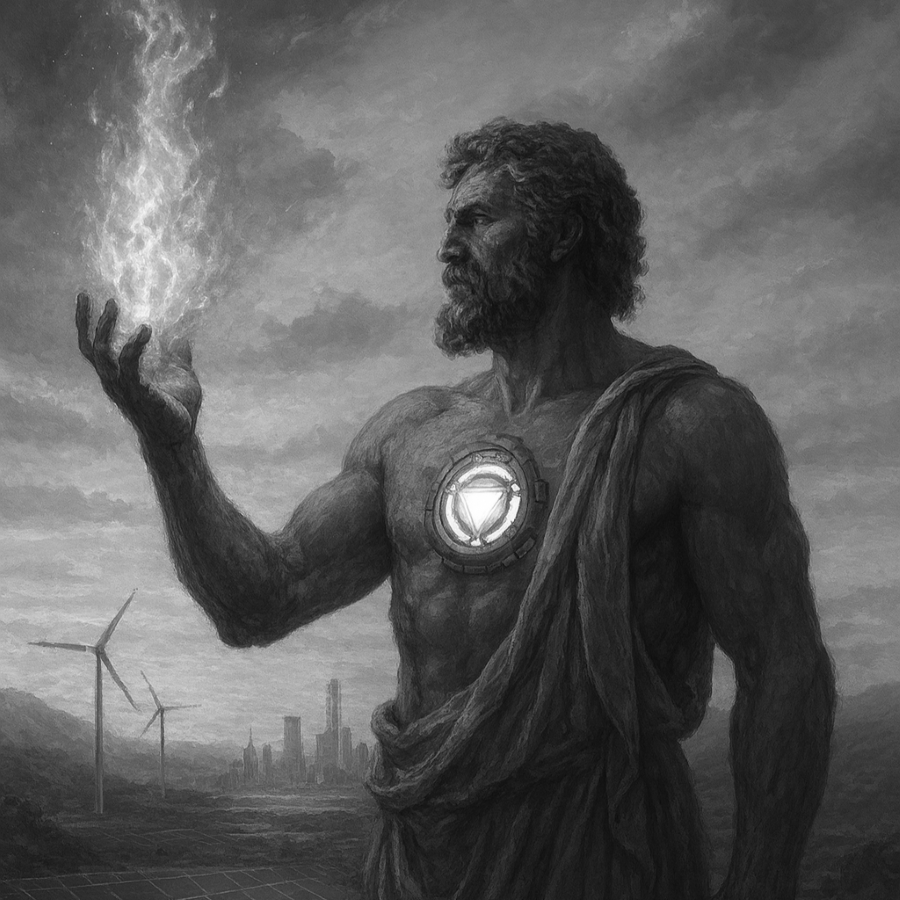 Prometeo e Iron Man: il fuoco digitale e la sfida della sostenibilità